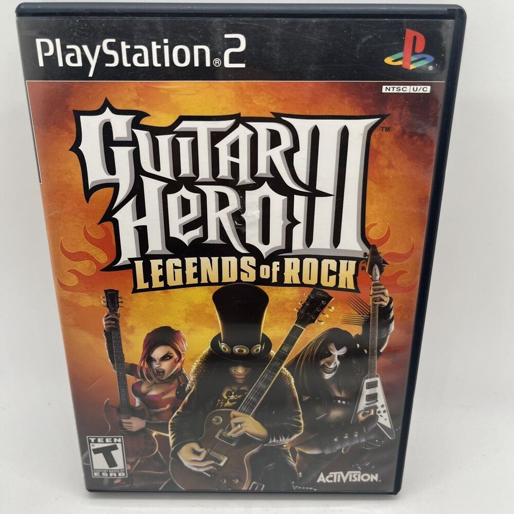 Guitar Hero III Legends of Rock Sony PlayStation 2 2008 PS2 - Tested